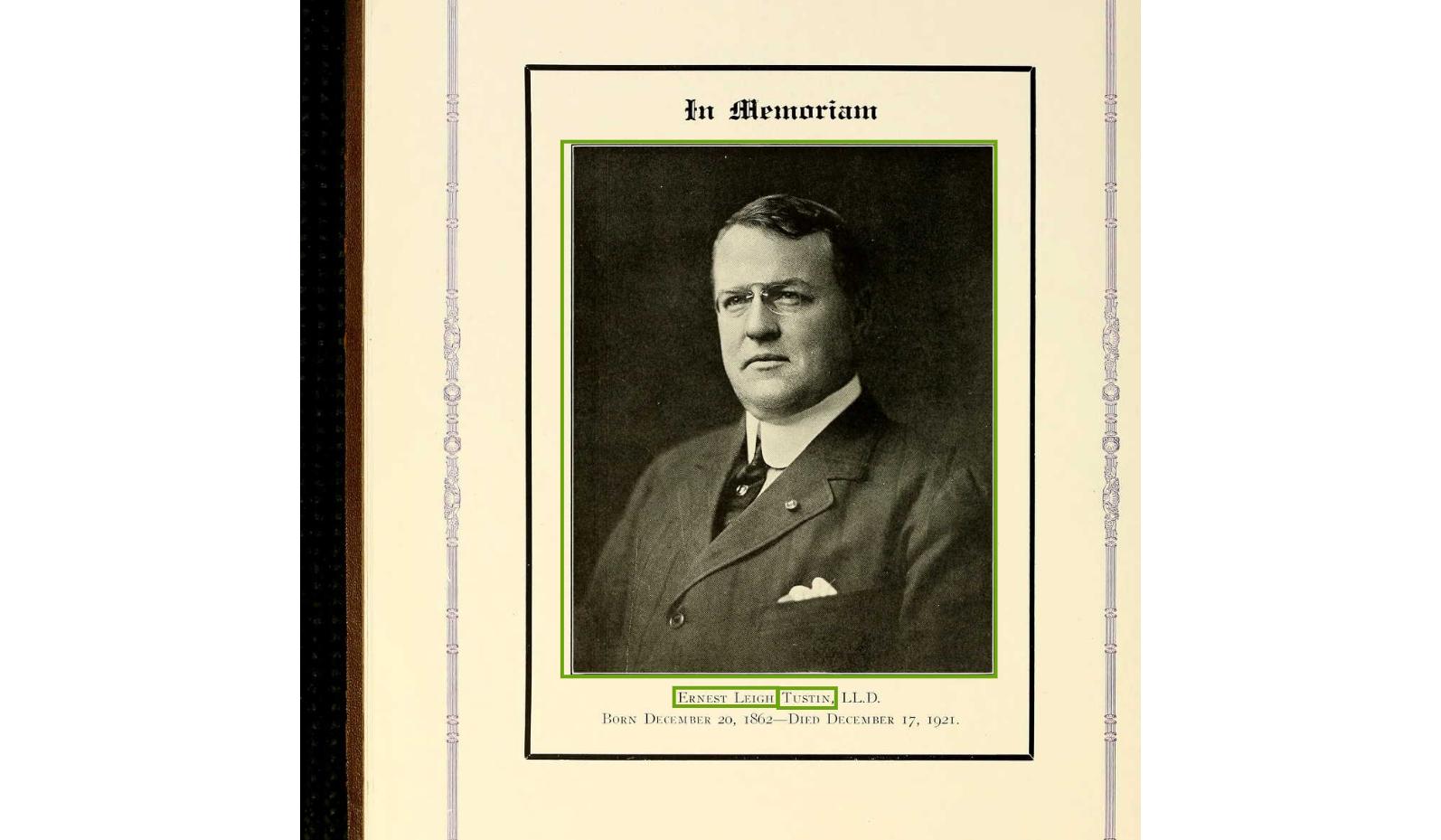 TUSTIN, Ernest Leigh